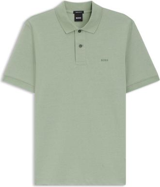 BOSS Pallas polo shirt in cotton piqu&eacute; with embroidered logo