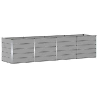 vidaXL Jardinera Gris Claro 320 X 80 X 75 Cm Acero Vidaxl