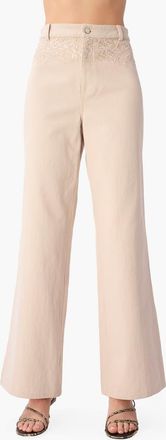 Cami NYC Natali Bull Wide Leg Jeans in Oat at Nordstrom, Size 10