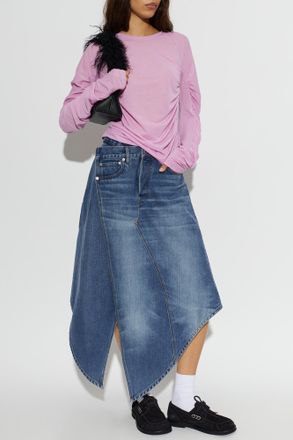 J.W.Anderson Asymmetrical Denim Skirt, Womens, Blue