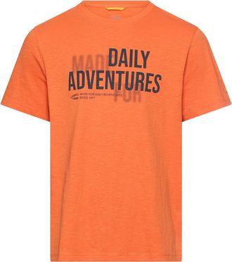 Camel Active T-Shirt CAMEL ACTIVE, Herren, Gr. 4XL, burned orange, Jersey, Obermaterial: 100% Baumwolle, bedruckt, normal h&uuml;ftbedeckend, Rundhals, Shirts T-Shirt, 