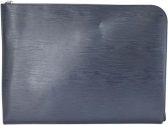 Louis Vuitton Pre-owned Epi Leather Pochette - Heren - Vintage Clutch - Blauw - ONE Size - Leer - Vintage