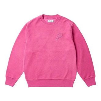 Palace Fw23 Reverse P-3 Crew Sweater Pink P25CS102