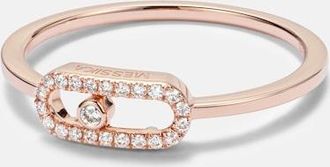Messika Move Uno 18kt rose gold ring with diamonds