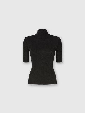 Missoni Mock Neck Sweater With Lamé Threads in Black at Nordstrom, Size 42 It