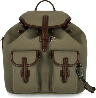 Max Mara Tassen, Dames, Groen, ONE Size, Katoen, Popoli Rugzak