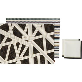Missoni Home Set Of Two Nastri And Shangai Placemats + Two Napkins in Black at Nordstrom