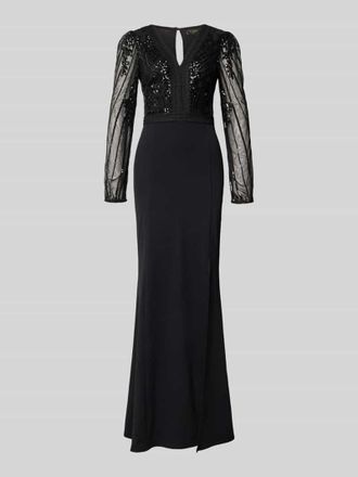 Lipsy Abendkleid mit Pailettenbesatz in Black, Gr&ouml;&szlig;e 36