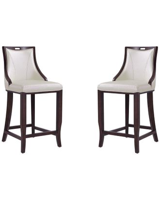 Manhattan Comfort Set of 2 Emperor Bar Stools