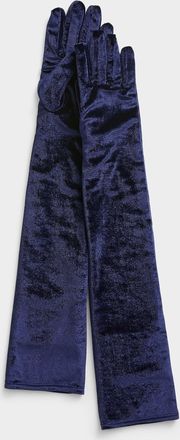 Simons Womens Long velvet gloves