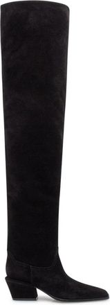 PARIS TEXAS Over-knee Laarzen - Dames - Over de knie laarzen - Zwart - 36 EU - Leer - Schoenen