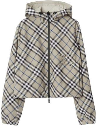 Burberry Cropped Reversible Check jacket - Grey