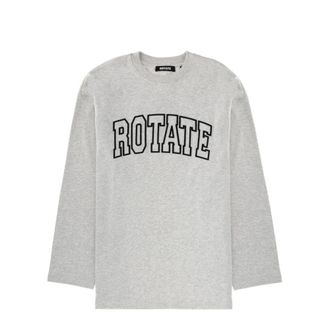 Rotate T-shirt Grafica a Maniche Lunghe - - Tops - Donna - Grigio - S