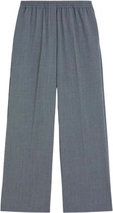 Max Mara Dames, Broeken, Grijs, Maat: S Wol