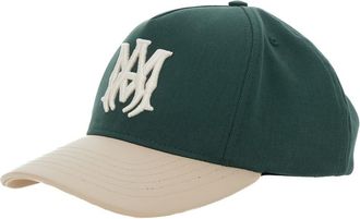 Amiri Green Baseball Cap With Contrasting Brim And Logo Embroidery On The Front In Cotton Man
