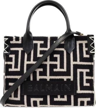 Balmain B Army Monogram Jacquard Small Tote Bag