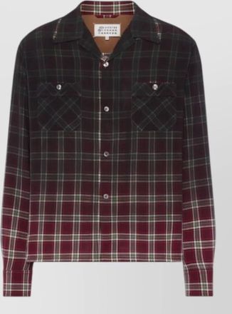 Maison Margiela long sleeve shirt plaid chest pockets