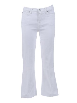 7 For All Mankind Cropped Dojo Soleil With Raw Cut