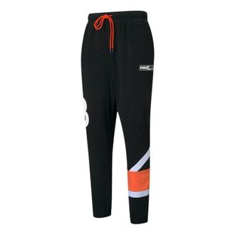 Puma Franchise Knit Pants Black White Orange 530514-01