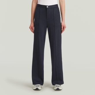 G-Star Jerseyhose G-STAR Dressed Jersey Pants, Damen, Gr. XL, N-Gr, blau (osaka blau htr), Web, Obermaterial: 73% Viskose, 24% Polyamid, 3% Elasthan, meliert