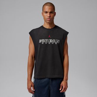 Nike Jordan Mens Jordan Brooklyn Sleeveless Muscle Top in Black | IF3131-010