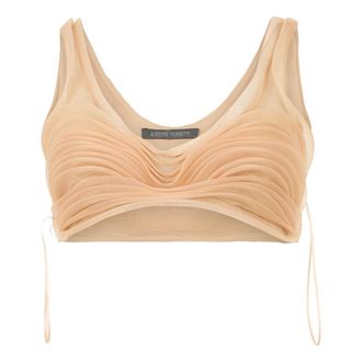 Alberta Ferretti Cropped top met U-hals - Dames - Tops zonder mouwen - Roze - S - Tops