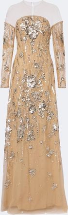 Georges Hobeika Embellished tulle gown