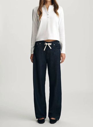 Mavi Nella Wide Leg Jeans In Dark Wash