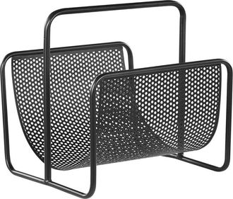 Beliani Revistero De Metal Hierro Negro Soporte Almacenamiento Peri&oacute;dicos Moderno Decoraci&oacute;n Bela