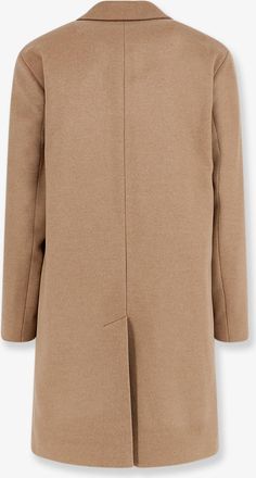 Hev&ograve; Mens Coat Cassano Beige Virgin Sheeps Wool Sheeps