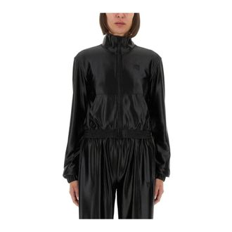 Alexander Wang Alexander Wang, Zip-throughs, female, Black, Size: M Shrunken Zip-Up Jacket