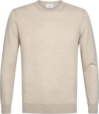 Profuomo Merino Girocollo - - Knitwear - Uomo - Beige - XL
