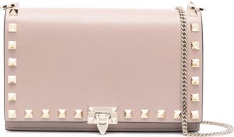 Valentino Garavani Rockstud mini shoulder bag - women - Calf Leather - One Size - Brown