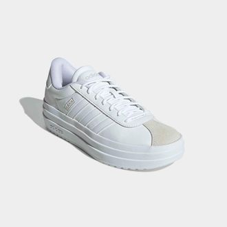 adidas Plateausneaker ADIDAS SPORTSWEAR VL COURT BOLD, Damen, Gr. 39, weiss (cloud wei&szlig;, cloud wei&szlig;, crystal wei&szlig;), Leder, Synthetik, Schuhe Plateausneaker, 
