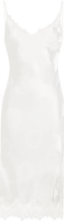 Coperni Cymatics floral-jacquard slip dress - women - Acetate/Polyamide/Satin/Cotton - 40 - White