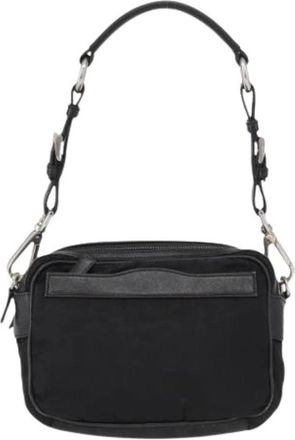 Prada Pre-owned Shoulder Bags, female, Black, Size: ONE SIZE Pre-owned Nylon Shoulder Bag