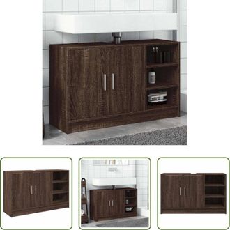 vidaXL Lavabo - Mobile Lavabo Rovere Marrone 90x29x55 cm in Truciolare