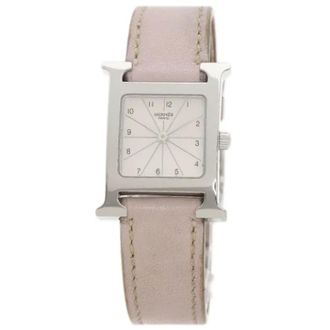 Hermès Pre-owned Watches, female, White, Size: ONE SIZE Pre-owned Stainless Steel watches