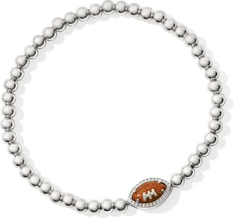 Kendra Scott Womens Football Stretch Bracelet In Rhod Orange & Silver