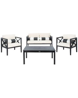 Safavieh Nunzio 4Pc Outdoor Set With Accent Pillows