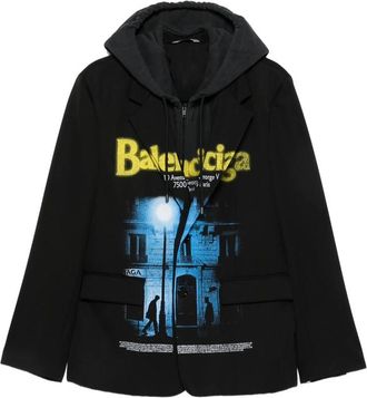 Balenciaga Graphic-print Layered Jacket