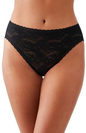 Wacoal High Profile Lace High Cut Briefs in Black at Nordstrom, Size X-Large