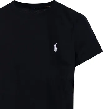 Polo Ralph Lauren Womens T-Shirt Black Cotton T-Shirts & Jerseys