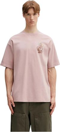 Dr&ocirc;le de Monsieur T-Shirts - Heren - T-shirts - Roze - L - Tops