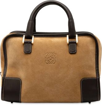 Loewe Borsa a mano Amazona 28 in pelle scamosciata XX secolo - Marrone