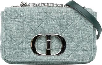 Dior Pre-owned Borsa Caro Piccola in Tweed Macrocannage - - Pre-owned - Donna - Verde - ONE SIZE