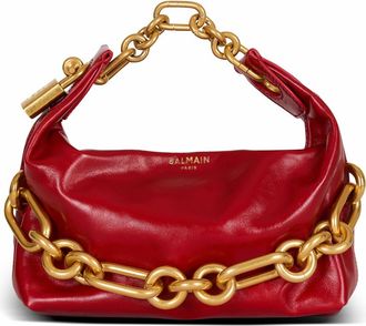 Balmain Sync Mini Bag In Calfskin Leather in Red at Nordstrom