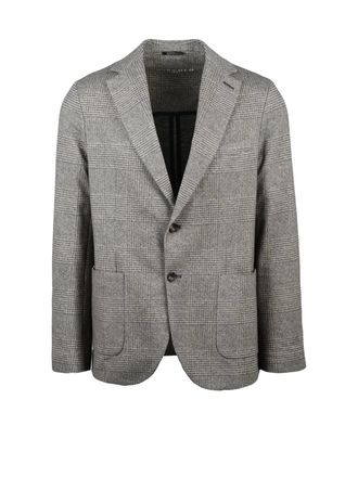 Circolo 1901 Checkered Cotton Stretch Jacket With Rounded Silhouette