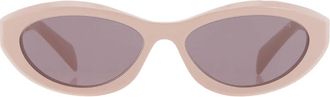 Prada Dark Purple Irregular Ladies Sunglasses PR 26ZS 25B6X1 55