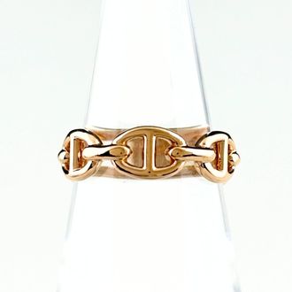 Herm&egrave;s Chaine Dancre Pink Band Ring (Pre-Owned)